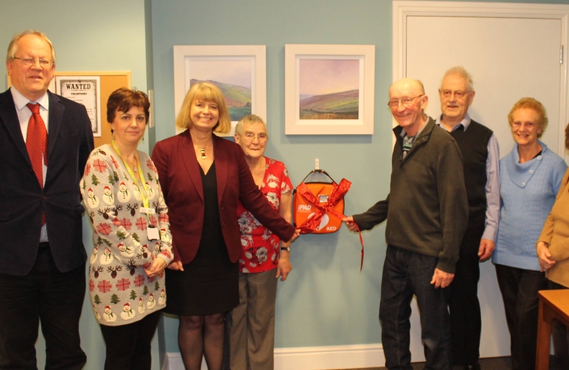 MP Unveils Retirement Village Defibrillator  